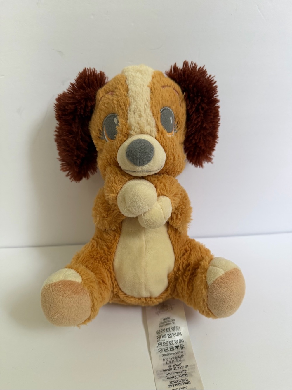 Disney Parks Disney Babies Lady And The Tramp Dog Plush Stuffed Animal 11" VG